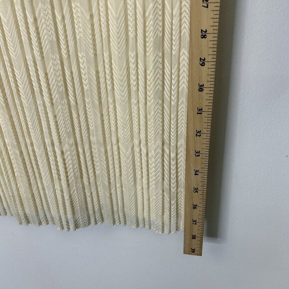 Anthropologie Meadow Rue Ivory Dress Womens Size 6 Pleated Sleeveless Slip - Picture 7 of 9